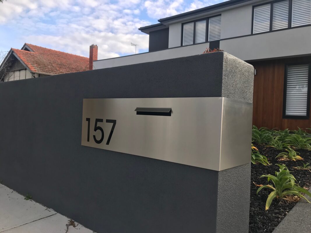 Small Inbuilt Letterbox Custom Letterboxes | Any Size, Material & Finish | The Letter Box Shop